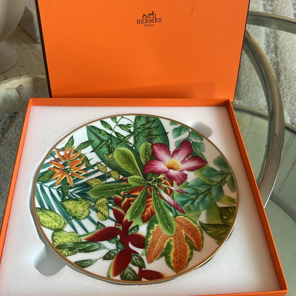 Hermes Paris Passifolia dessert plate n°1 Porcelain Tableware New in gift box!